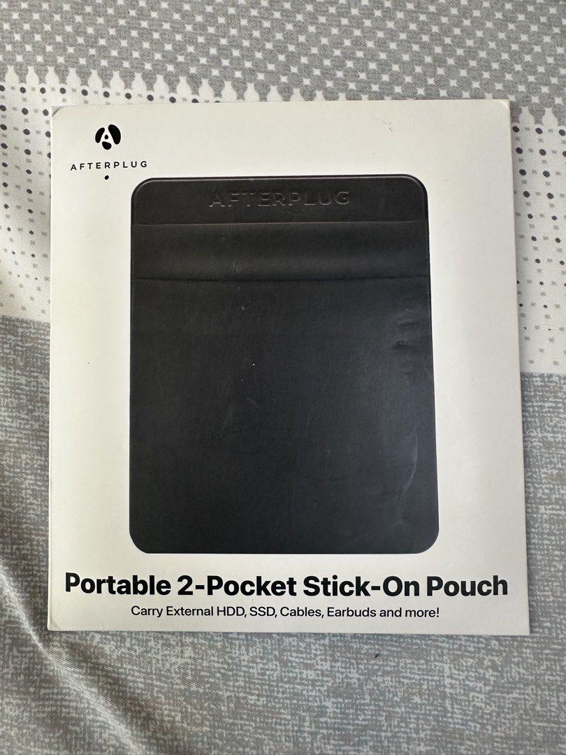 Afterplug Portable 2-Pocket Stick-On Pouch444124203047331840