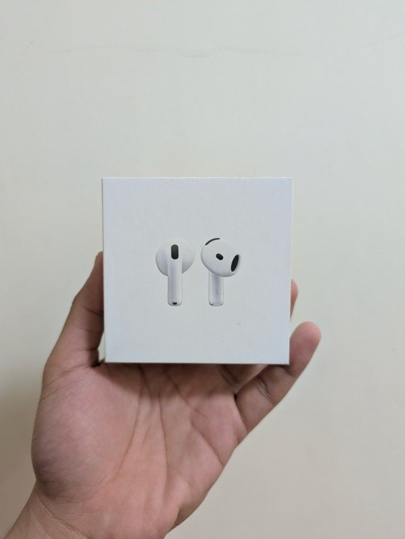 Apple AirPods 4 (Non-ANC) (Category: Earphones) located in Manila. Submitted by mistanevanice (Listing ID 1429722620, Image 1). Description: Under warranty until end of April Used with care not too often Legit .