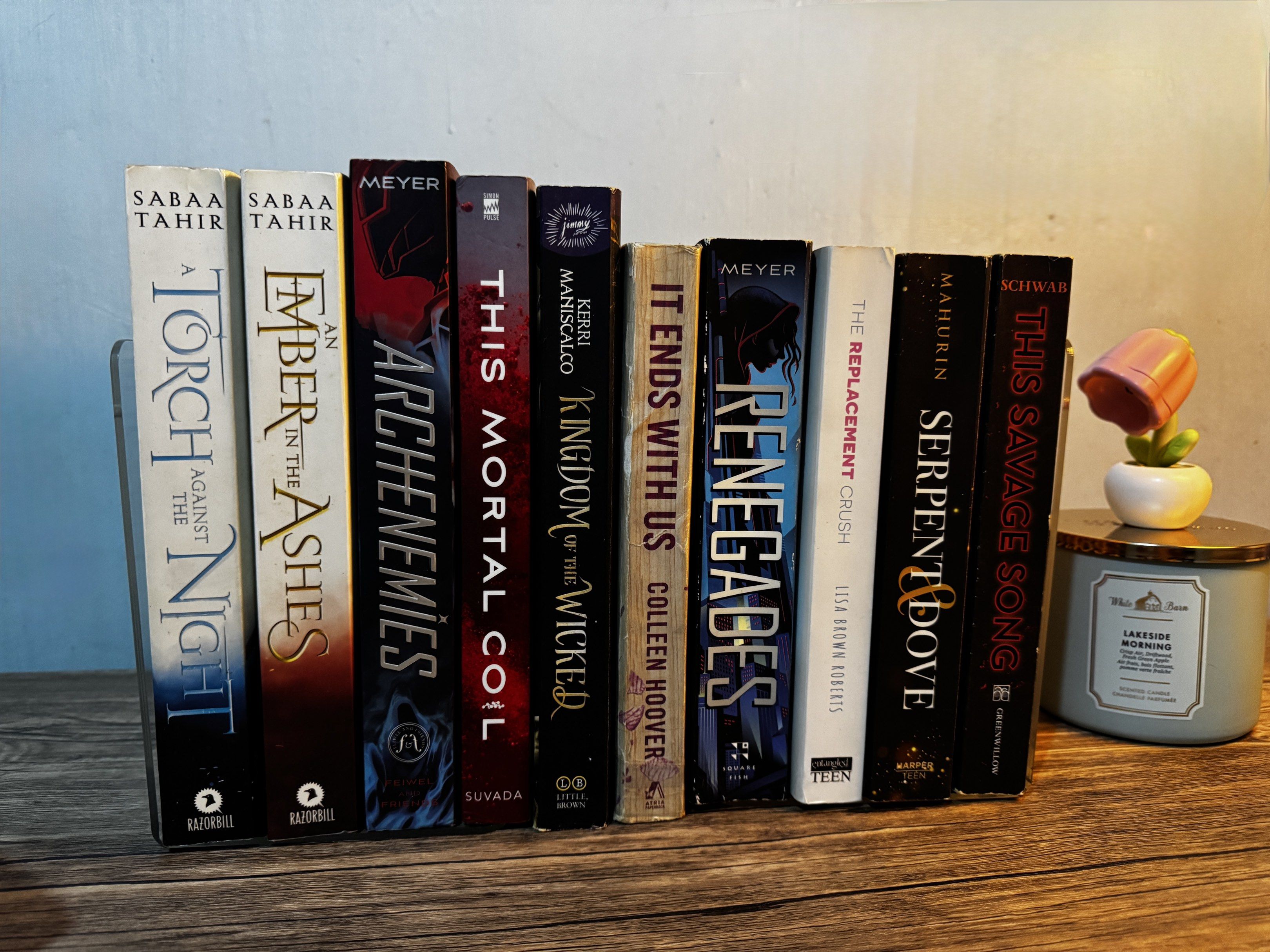 Assorted Young Adult Books (Category: Storybooks) located in Manila. Submitted by fchezc (Listing ID 1429823300, Image 1). Description: Pre-loved books for sale! 💗 RFS: decluttering An Ember in the Ashes - 250 A Torch Against the Night - 100 Kingdom of the Wicked - 300 This Mortal Coil - 150 It Ends with Us - 150 Renegades and Archenemies - 300 The Replacement Crush - 100 Serpent & Dove - 300 This Savage Song - 150 HB books - 100 ea prices are s