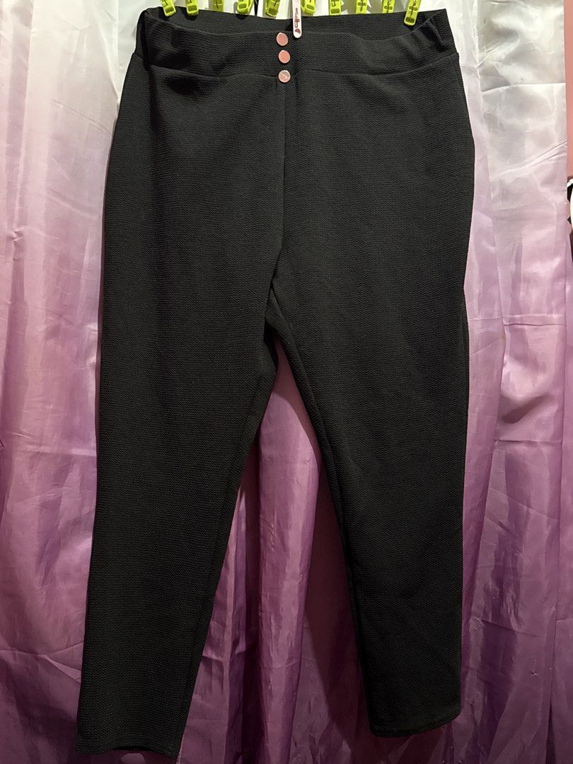Black Pants with Button Detail - 4XL (Category: Other Bottoms) located in Marikina City. Submitted by kam.declutter (Listing ID 1429832605, Image 1). Description: Hi guys! I’m currently decluttering and I’m selling my pre-loved and never worn clothes. Need na mag bawas super dami na 🥵 📎 color may vary due to lighting 📎 two days reservation only 📎 used but not abused 📎 please manage your expectation 📎 no cancellations of orders 📎 no return 