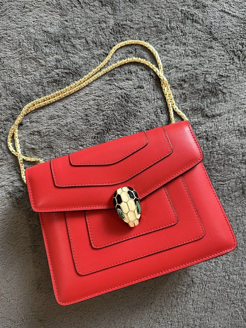 Bvlgari Serpenti Bag (Category: Luxury Bags & Wallets) located in Manila. Submitted by prelovedsoso (Listing ID 1429737644, Image 1). Description: Bvlgari Serpenti Forever bag Self auth, was given to me as a gift Very minor flaw (see last slide) in inner flap, small dot mark but I feel can be removed no dustbag .