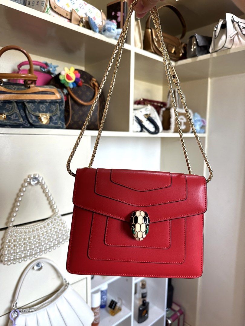 Bvlgari Serpenti Bag (Category: Luxury Bags & Wallets) located in Manila. Submitted by prelovedsoso (Listing ID 1429737644, Image 2). Description: Bvlgari Serpenti Forever bag Self auth, was given to me as a gift Very minor flaw (see last slide) in inner flap, small dot mark but I feel can be removed no dustbag .