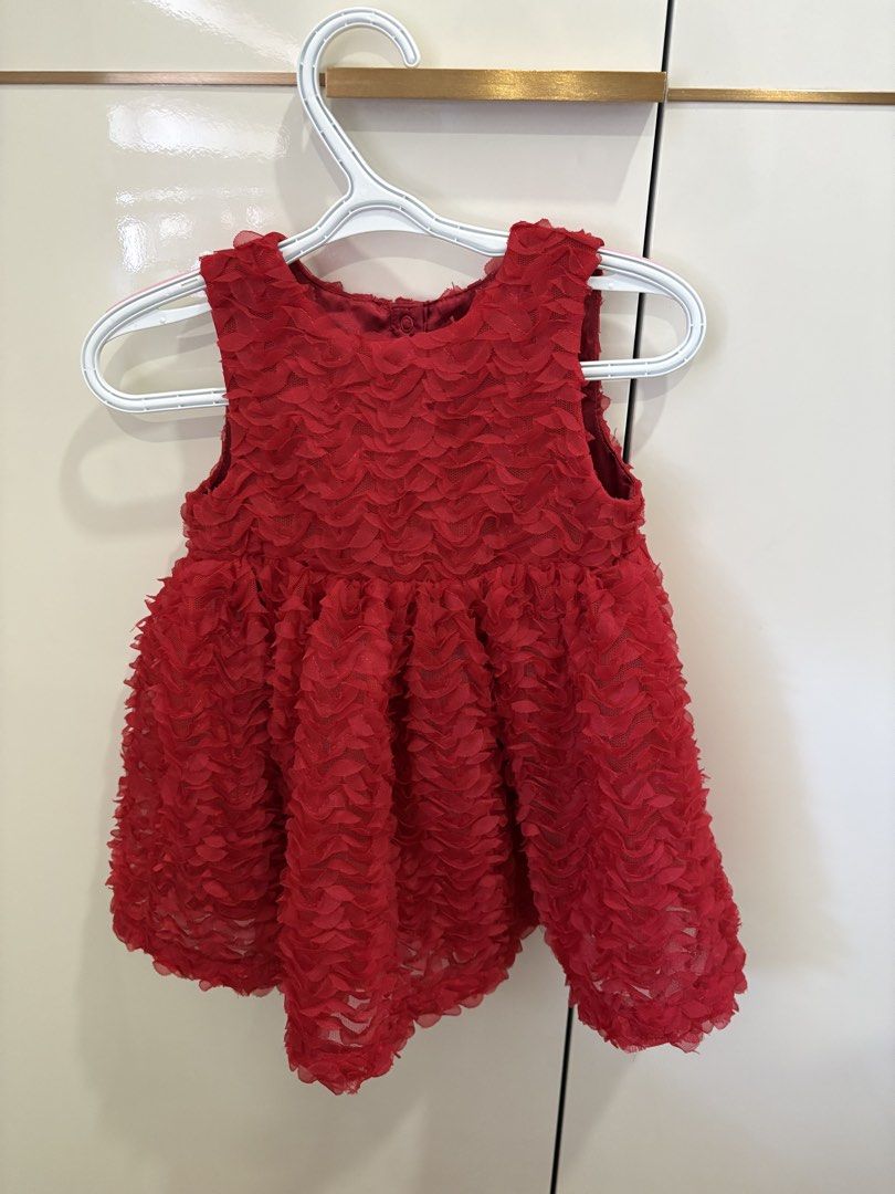 CAT & JACK RED RUFFLE DRESS - 12 MONTHS (Category: Babies & Kids Fashion) located in Paranaque City. Submitted by kaypsta (Listing ID 1429689798, Image 1). Description: .