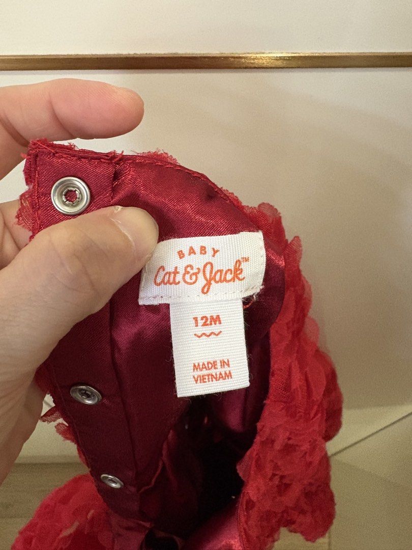 CAT & JACK RED RUFFLE DRESS - 12 MONTHS (Category: Babies & Kids Fashion) located in Paranaque City. Submitted by kaypsta (Listing ID 1429689798, Image 3). Description: .
