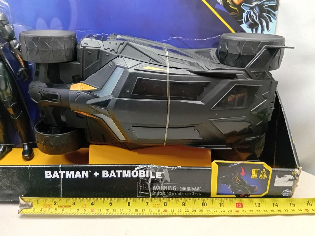 DC 12" Batman and Batmobile Set Spin Master Action Figure (Category: Action & Battle Toys) located in Quezon City. Submitted by ToyzzKoleksyon (Listing ID 1429693328, Image 3). Description: Authentic/Branded. -Price: 1,500 -Condition: AS IS. New In Box. OLD STOCK. -Issue: DAMAGE BOX. -What you see is what you get. -Please check photos for issues. -Pm me for questions. -Location: Quezon City b#38.