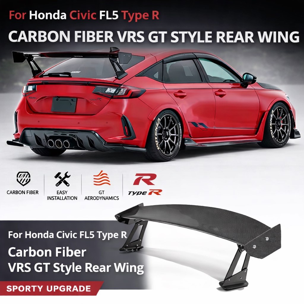 Fl5 Rear Wing (DD AUTO) Honda Civic FL5 Type R Carbon Fiber VRS GT Rear Wing ...