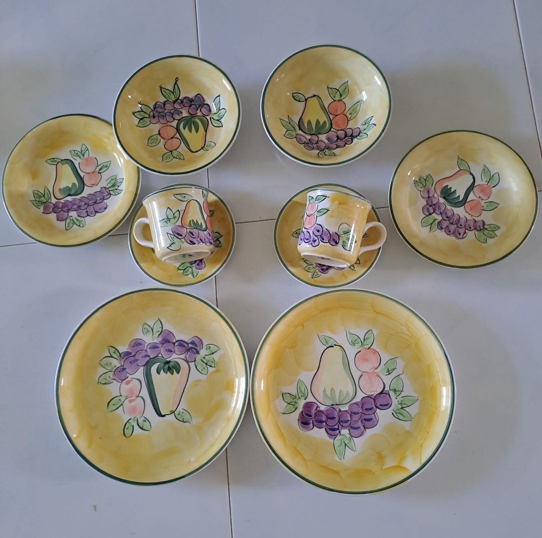 Designer Tableware Ceramic Set, hand painted
