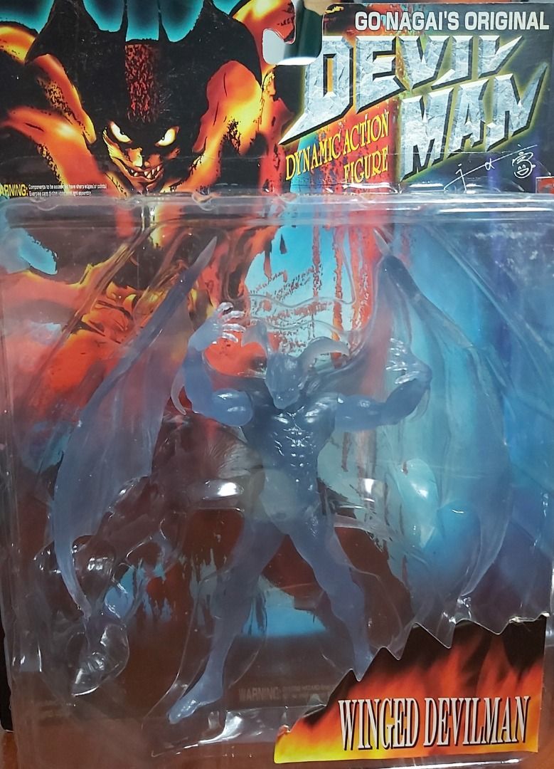 Devilman Marmit Winged Devilman Clear version 1999 Go Nagai's Original Dynamic Action Figure (Category: Figurines & Statues) located in Quezon City. Submitted by ToyzzKoleksyon (Listing ID 1429799397, Image 2). Description: Authentic/Branded. -Price: 1,000 -Condition: AS IS. Mint in box. OLD STOCK. -Issue: NONE -What you see is what you get. -Please check photos for issues. -Pm me for questions. -Location: Quezon City b#ic.