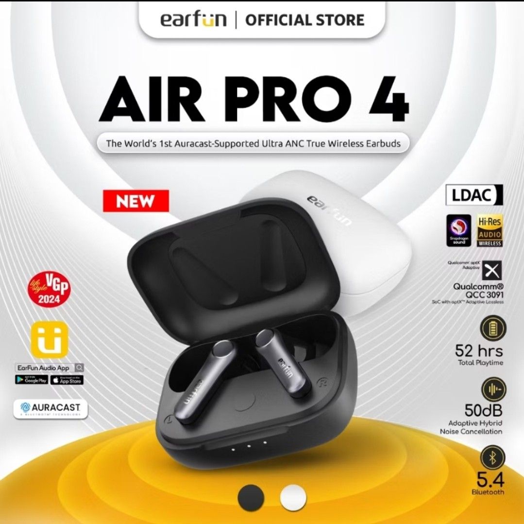 EarFun Air Pro 4 True Wireless Earbuds - New