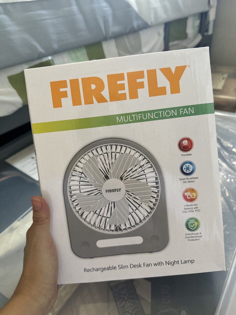 Firefly Multifunction Rechargeable Desk Fan (Category: Fans) located in Manila. Submitted by declutterbytinnn (Listing ID 1429732883, Image 1). Description: .