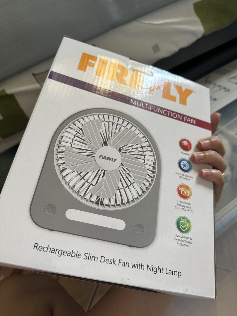 Firefly Multifunction Rechargeable Desk Fan (Category: Fans) located in Manila. Submitted by declutterbytinnn (Listing ID 1429732883, Image 3). Description: .