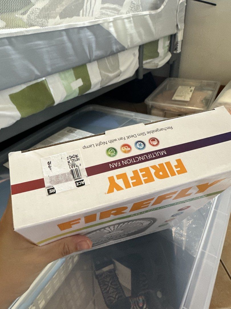 Firefly Multifunction Rechargeable Desk Fan (Category: Fans) located in Manila. Submitted by declutterbytinnn (Listing ID 1429732883, Image 2). Description: .