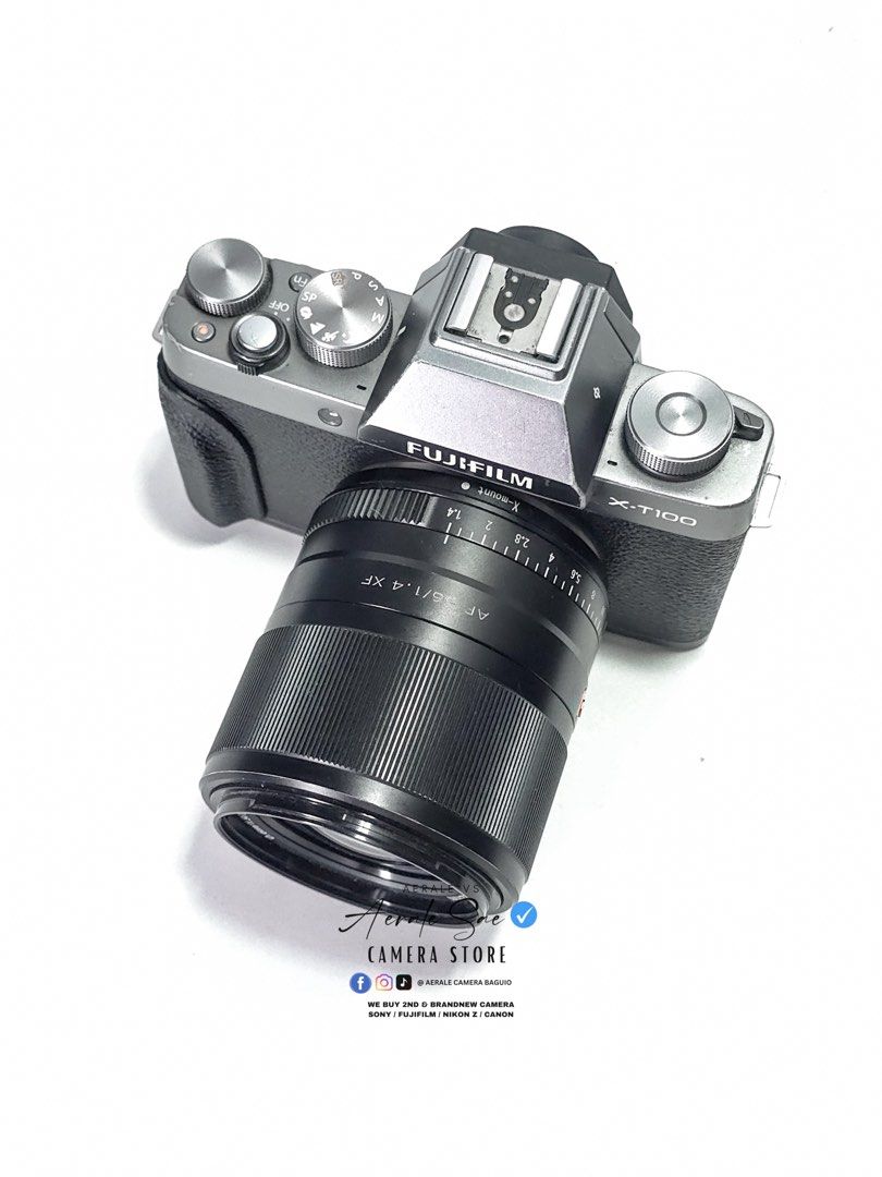 Fujifilm XT100 + Viltrox 56mm 1.4 (Category: Cameras) located in Baguio. Submitted by aeralecamerastore (Listing ID 1429702884, Image 2). Description: Fujifilm XT100 + Viltrox 56mm 1.4 P 28,500 FOR SALE or TRADE to any Sony, Canon (R/RF), Nikon Z, Fujifilm Cameras No issues With fungus yung lens ( doesn’t affect performance ) Condition : 10/10 Cosmetics : 8.5/10 ( sign of usage sa body ng camera) 📍 Open For Cash on delivery anywhere in the Phili