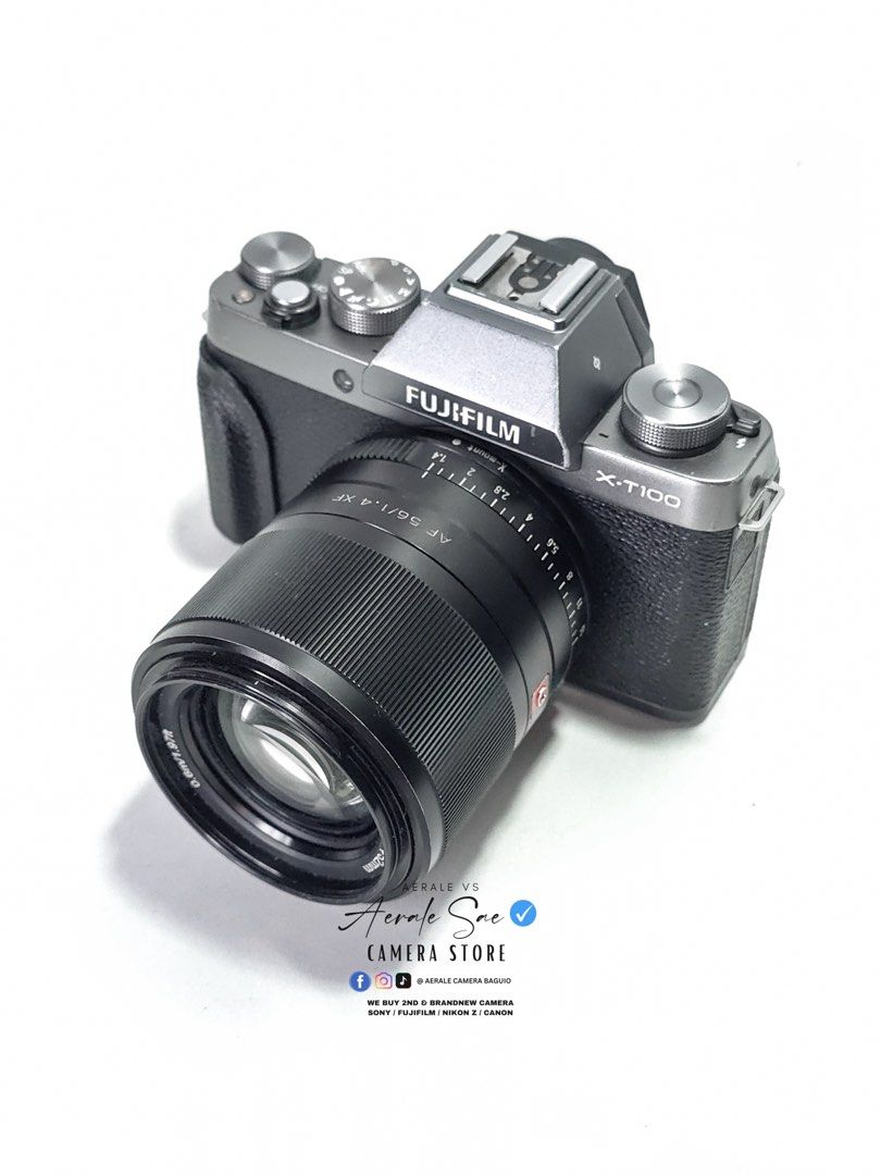 Fujifilm XT100 + Viltrox 56mm 1.4 (Category: Cameras) located in Baguio. Submitted by aeralecamerastore (Listing ID 1429702884, Image 1). Description: Fujifilm XT100 + Viltrox 56mm 1.4 P 28,500 FOR SALE or TRADE to any Sony, Canon (R/RF), Nikon Z, Fujifilm Cameras No issues With fungus yung lens ( doesn’t affect performance ) Condition : 10/10 Cosmetics : 8.5/10 ( sign of usage sa body ng camera) 📍 Open For Cash on delivery anywhere in the Phili