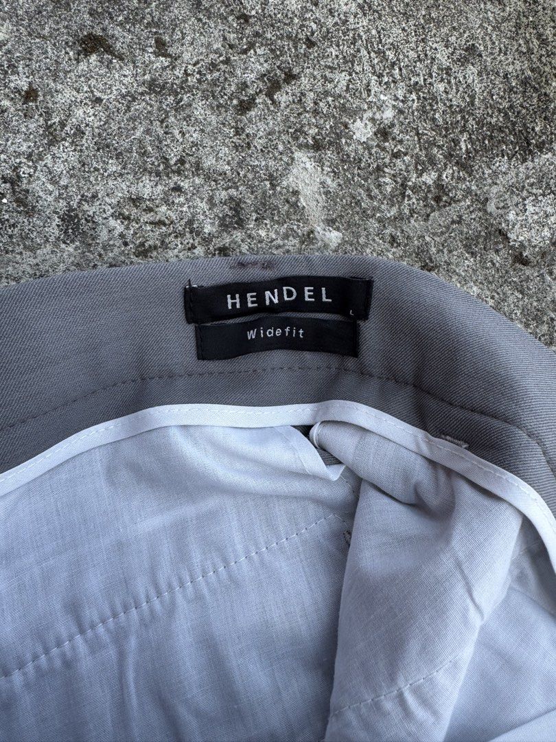 Hendel Widefit Gray Trousers (Category: Trousers) located in Baguio. Submitted by cygsami (Listing ID 1429717595, Image 2). Description: Hendel Pleated Trousers 32 in (waist) 41.5 in (length) 9 in (leg opening) 12 in (thigh).