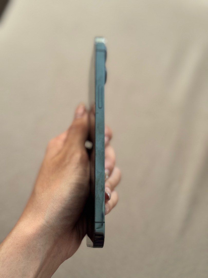Iphone 12 Promax Blue (Category: iPhone 12 Series) located in Quezon City. Submitted by aianfrancesca (Listing ID 1429714200, Image 3). Description: Iphone 12 Pro Max Battery: 78% No issues, used either care :) Rfs: upgrade.