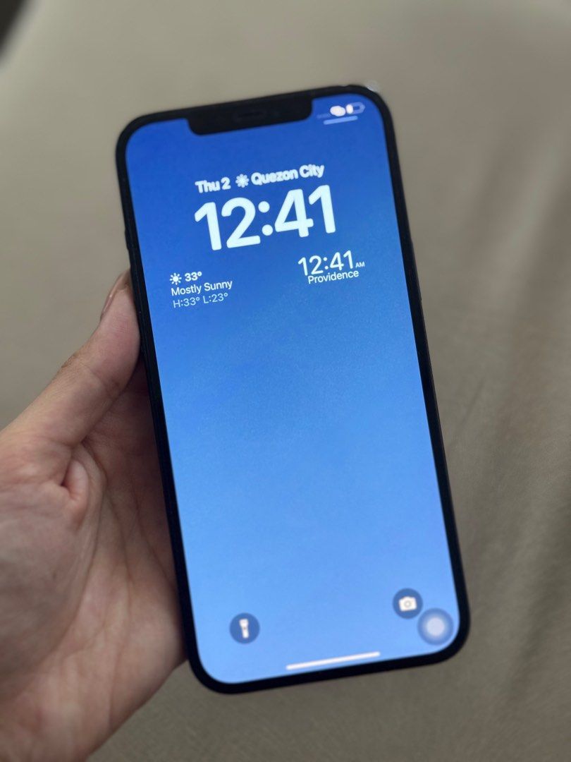 Iphone 12 Promax Blue (Category: iPhone 12 Series) located in Quezon City. Submitted by aianfrancesca (Listing ID 1429714200, Image 2). Description: Iphone 12 Pro Max Battery: 78% No issues, used either care :) Rfs: upgrade.