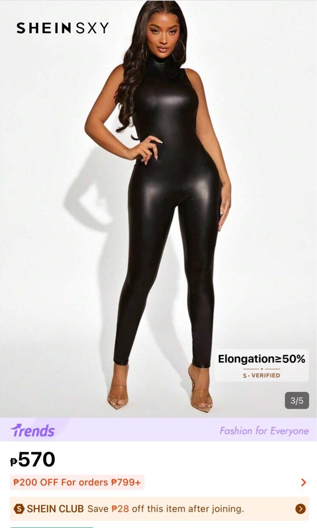 Leather Jumpsuit (Category: Jumpsuits) located in Pagadian. Submitted by picknpack (Listing ID 1429819427, Image 2). Description: •brandnew with pouch •body hugging.