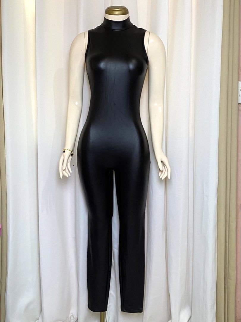 Leather Jumpsuit (Category: Jumpsuits) located in Pagadian. Submitted by picknpack (Listing ID 1429819427, Image 3). Description: •brandnew with pouch •body hugging.