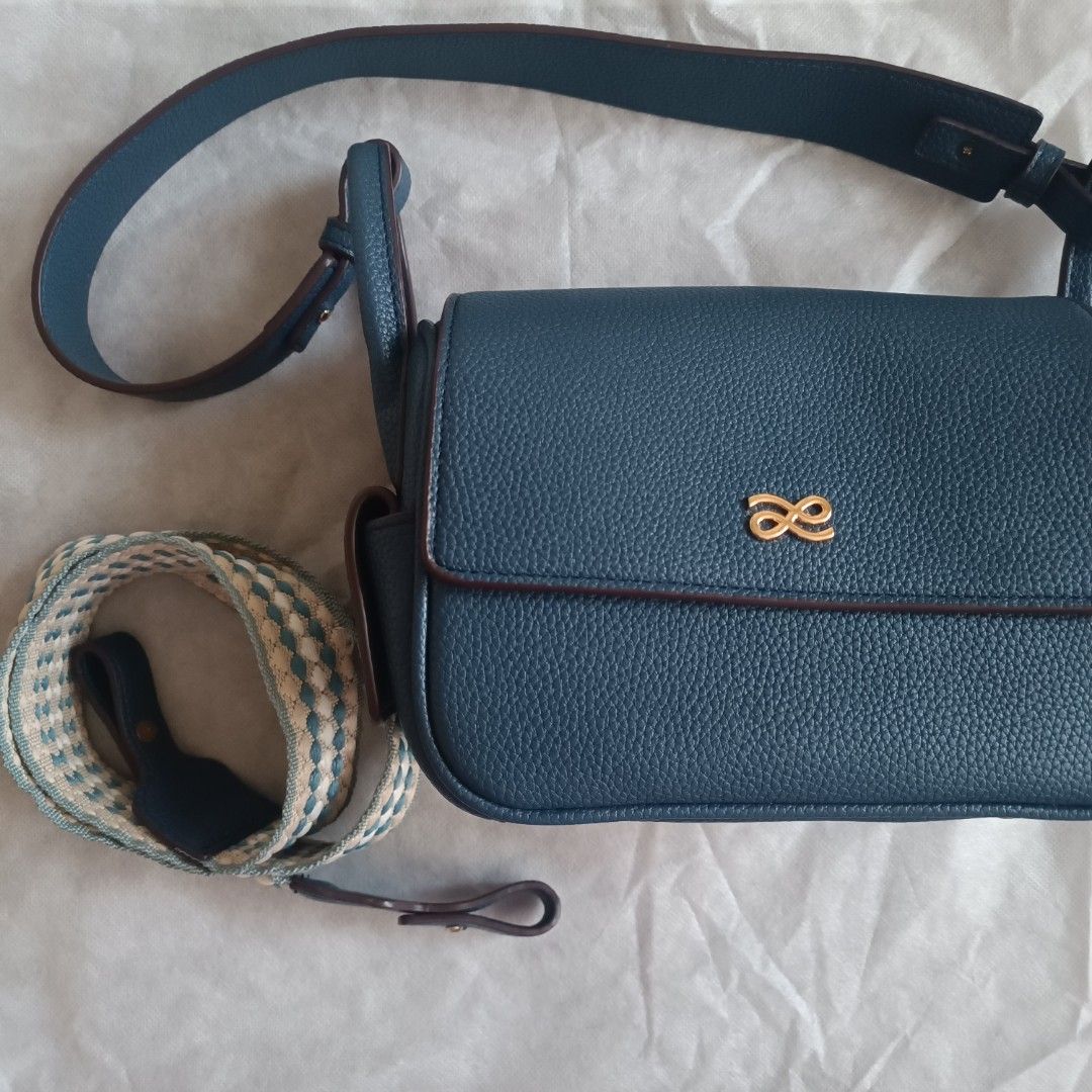 Little Bunny Crossbody Bag (Category: Shoulder Bags) located in Quezon City. Submitted by firstlovedbyb (Listing ID 1429713340, Image 3). Description: Authentic House Of Littlebunny 20cm Treasure Bag. Color: Bluenuit. Material: PU. With gold hardware. With long guitar strap and short strap. Can be used as a sling bag and shoulder bag. Bought in Bangkok, Thailand. No flaws. Good as new✨ .