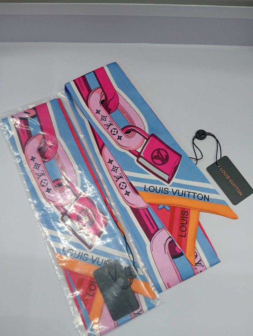 Louis Vuitton Silk Scarf twilly (Category: Luxury Accessories) located in Manila. Submitted by myloveluxaticstores (Listing ID 1429805145, Image 1). Description: silk twilly comes with paperbag No box available sold per pair only last 1 pair each design >>>>ORDER NOW.