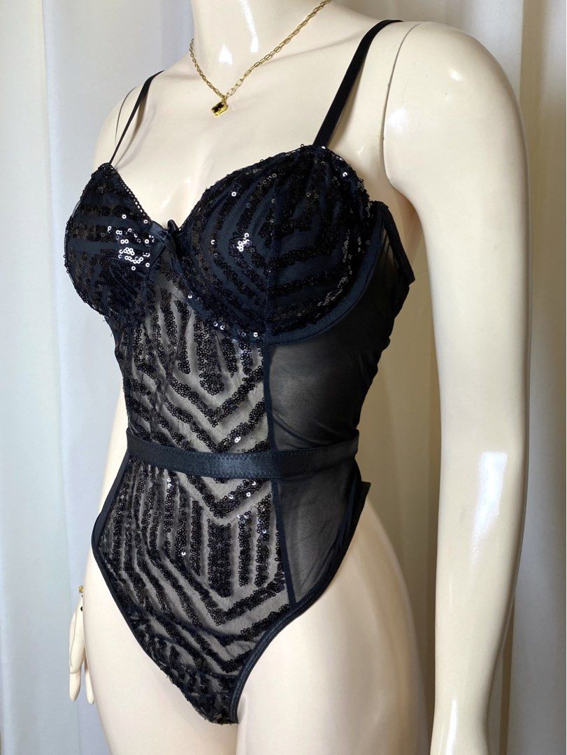 Mesh Glittery Bodysuit (Category: Others Tops) located in Pagadian. Submitted by picknpack (Listing ID 1429819436, Image 2). Description: •brand new with pouch •underwired bra .