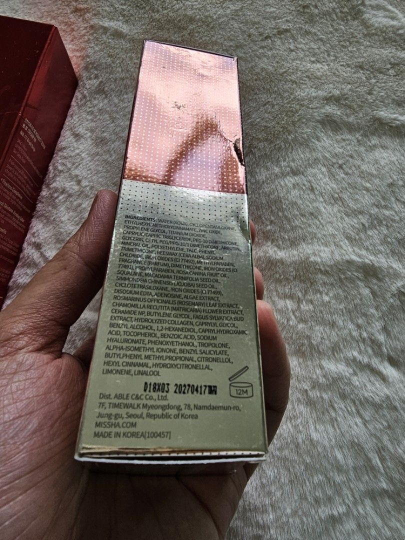 Missha M Perfect Cover BB Cream (Category: Makeup) located in Quezon City. Submitted by yourclothesnow (Listing ID 1429811320, Image 2). Description: Listing is for a Missha M Perfect Cover BB Cream. All in!.