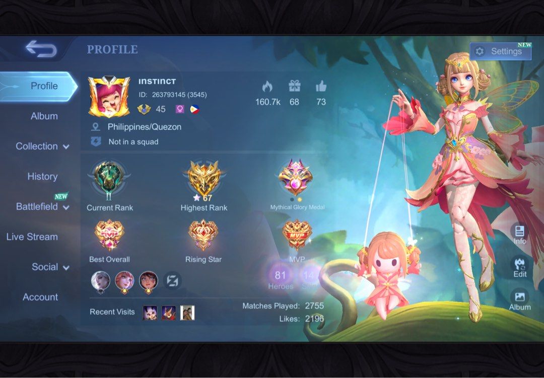 Mlbb Account (Category: Others) located in Santa Rosa. Submitted by groverrpor00995 (Listing ID 1429787438, Image 2). Description: Clean bind. Meet up only Good for Support user and mage. txt @ 09496682148.