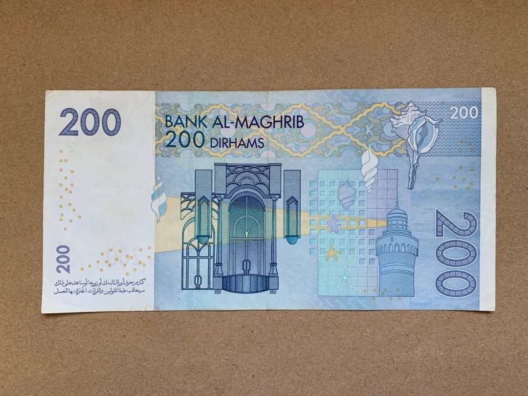 Morocco 200 Dirhams Banknote (Category: Currency) located in Indang. Submitted by vykolektor (Listing ID 1429721351, Image 2). Description: Morocco - 200 dirhams Condition as is in the photos.