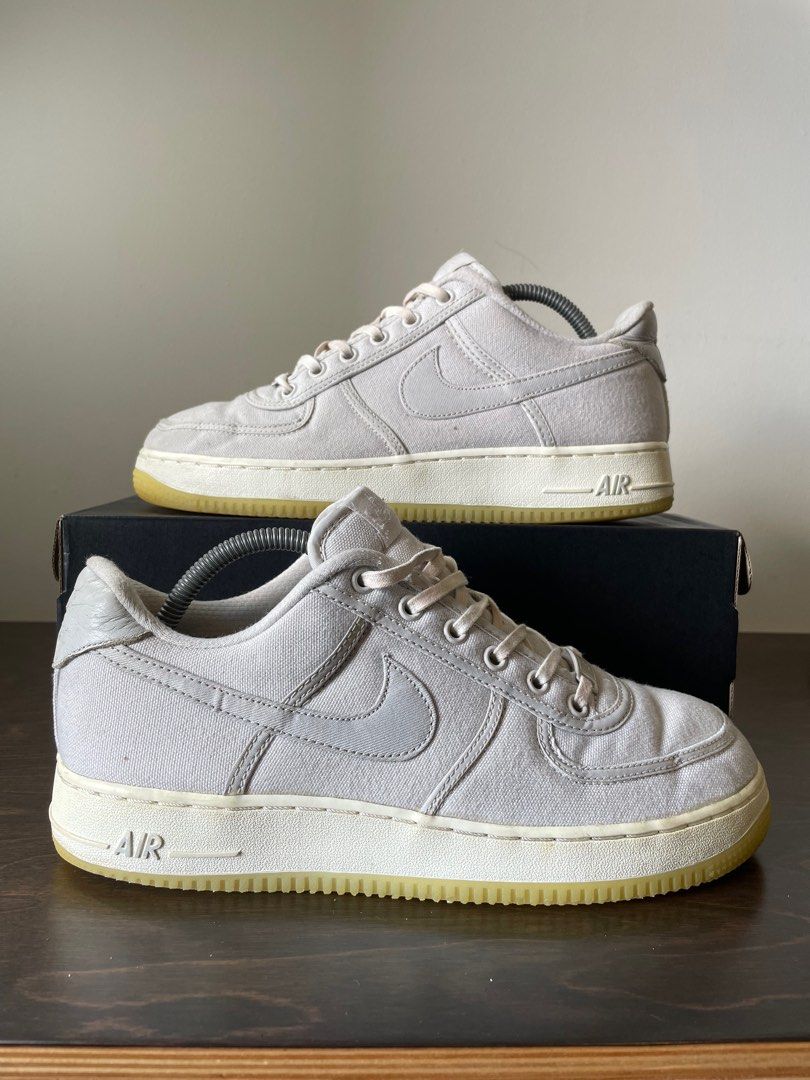 Nike Air Force 1 Low Retro QS Canvas Light Bone (Category: Sneakers) located in Davao. Submitted by RHThriftShop (Listing ID 1429712634, Image 1). Description: Nike Air Force 1 Low Retro QS Canvas Light Bone US 8.5 / EUR 42 / 26.5 cm 9/10 799 + sf.