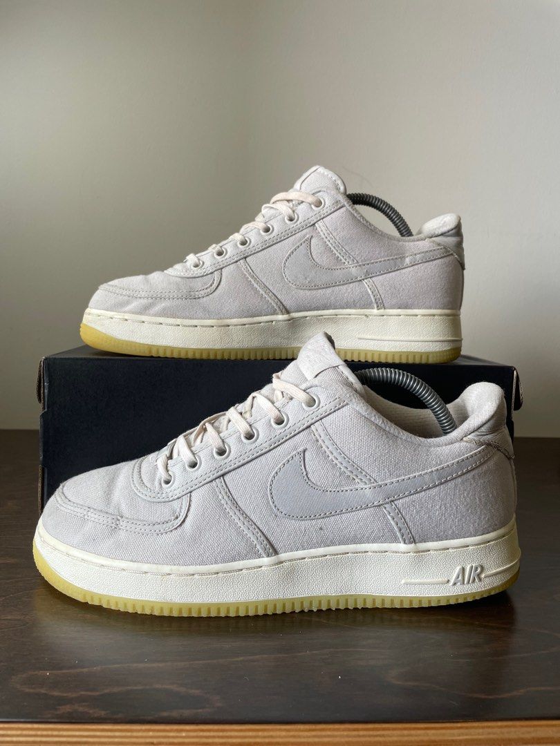 Nike Air Force 1 Low Retro QS Canvas Light Bone (Category: Sneakers) located in Davao. Submitted by RHThriftShop (Listing ID 1429712634, Image 2). Description: Nike Air Force 1 Low Retro QS Canvas Light Bone US 8.5 / EUR 42 / 26.5 cm 9/10 799 + sf.
