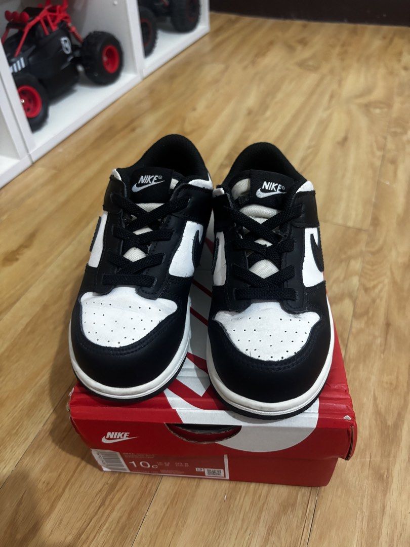 Nike Dunk Low (TD) - Panda (Category: Babies & Kids Fashion) located in Valenzuela. Submitted by cmdgbaby (Listing ID 1429700595, Image 3). Description: FOR SALE: Nike Dunk Low Panda (Kids) - Size 10C ✅ Details: • Authentic Nike Dunk Low “Panda” • Kids Size 10C • Used but well-maintained (see photos for actual condition) • Comes with original Nike shoe box • No major damages, still in good wearable condition Price: 1,800 .