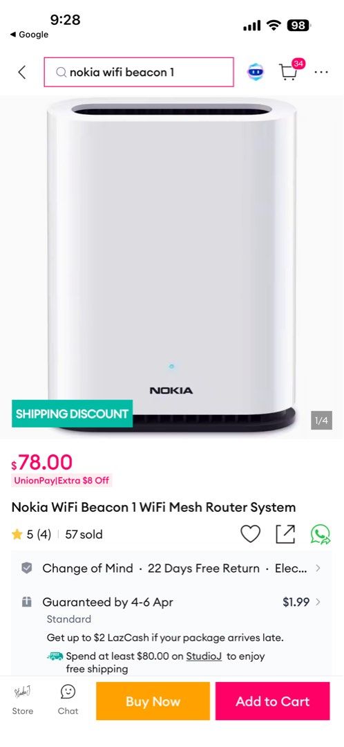 Nokia WiFi Beacon 1 Mesh Router System439447297627279360