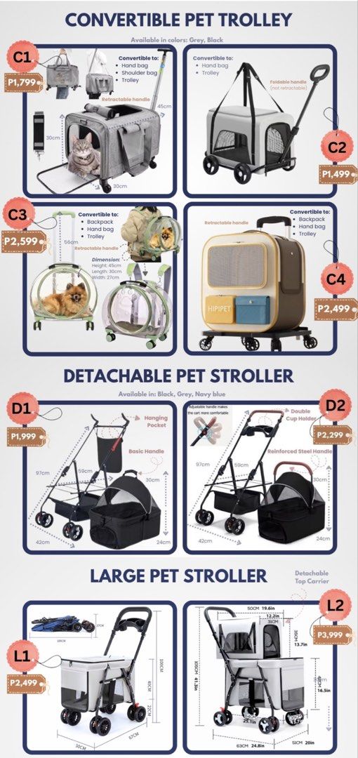 Pet Stroller Trolley Cart (Category: Homes & Other Pet Accessories) located in Makati City. Submitted by apricooutdoors (Listing ID 1429788358, Image 1). Description: .