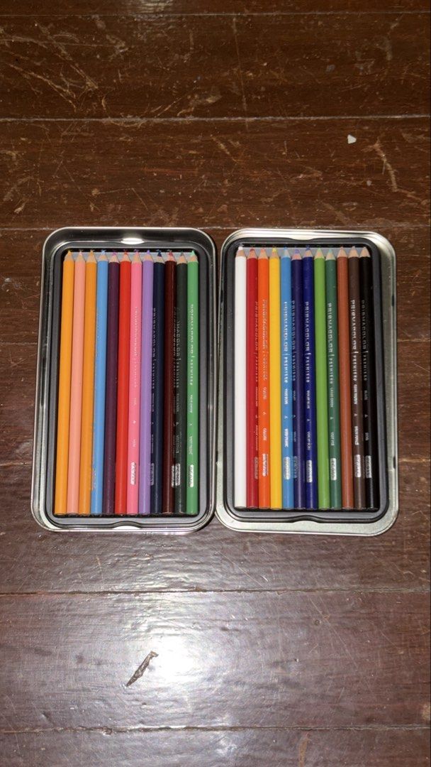 Prismacolor Premier Colored Pencils - 24 Colors (Category: Craft Supplies & Tools) located in Quezon City. Submitted by caloyyy_ (Listing ID 1429770352, Image 2). Description: Never been used but the tin can has dents. .