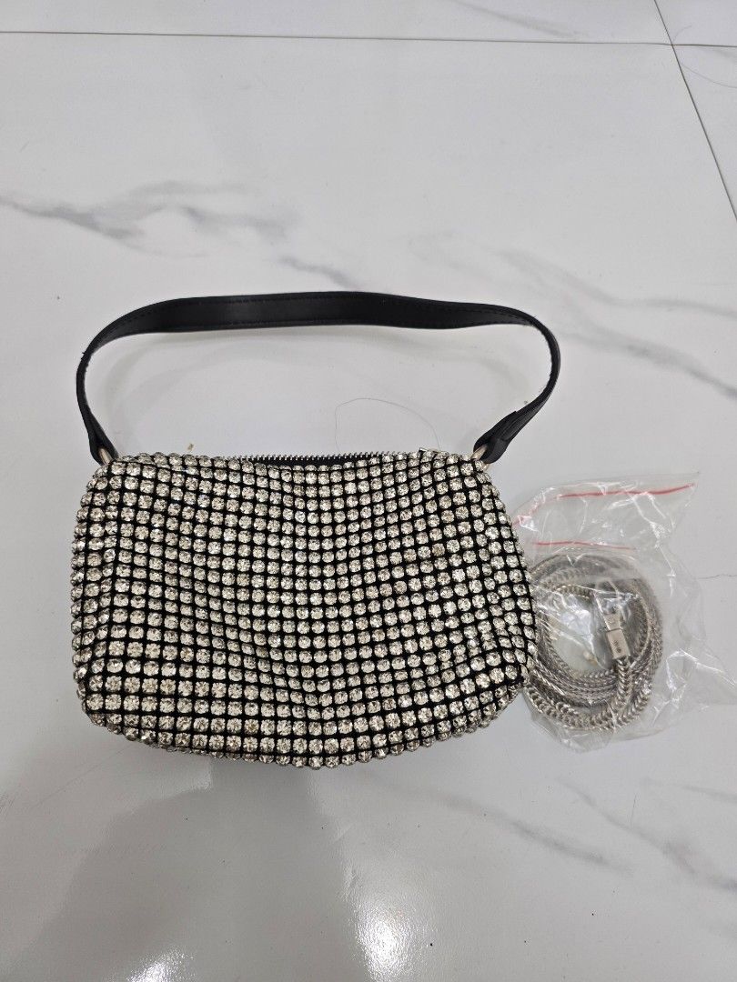 Rhinestone Shoulder Bag with Detachable Strap (Category: Shoulder Bags) located in Las Pinas. Submitted by vanpru (Listing ID 1429830259, Image 3). Description: decluttering. crystal bag no brand..