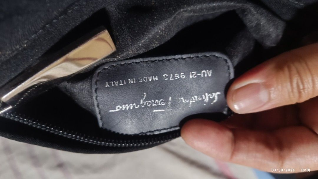 Salvatore Ferragamo Black Handbag (Category: Luxury Bags & Wallets) located in Rizal. Submitted by simplygoodthingsmel (Listing ID 1429801590, Image 2). Description: hand bag type.