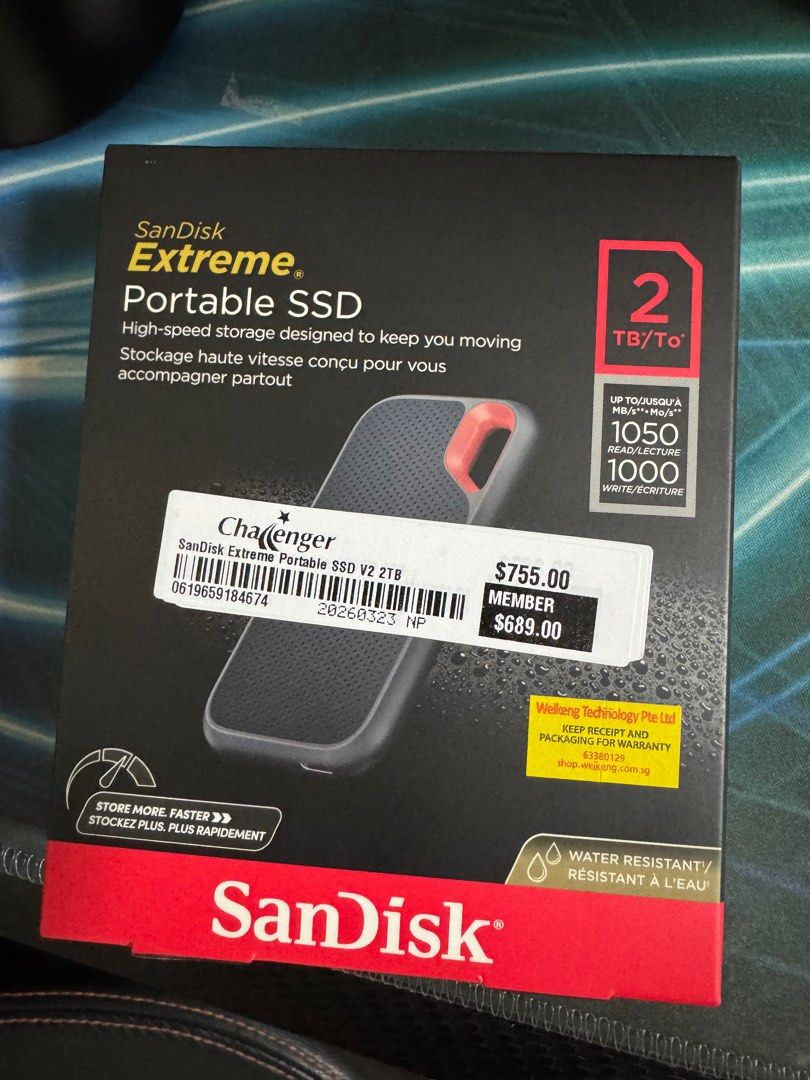 SanDisk Extreme Portable SSD  2TB