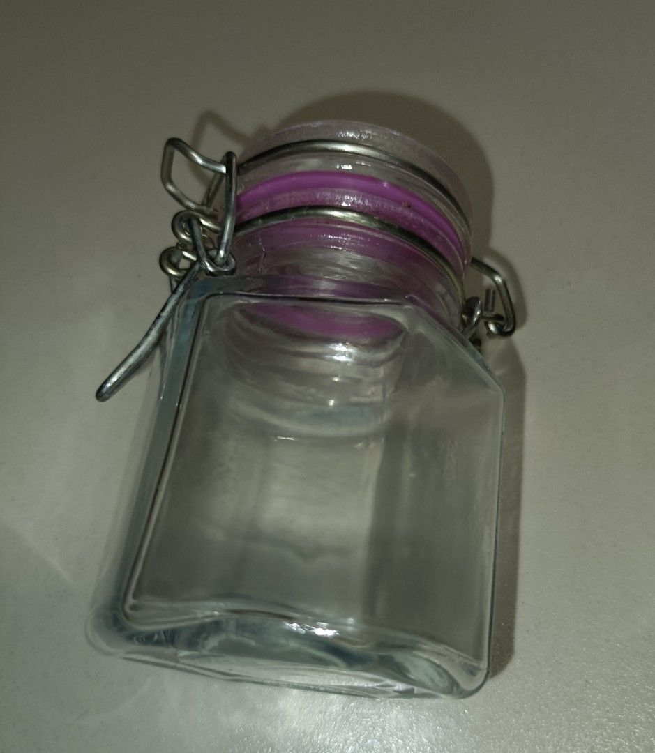 Small Glass Jar with Purple Seal444202193770915843