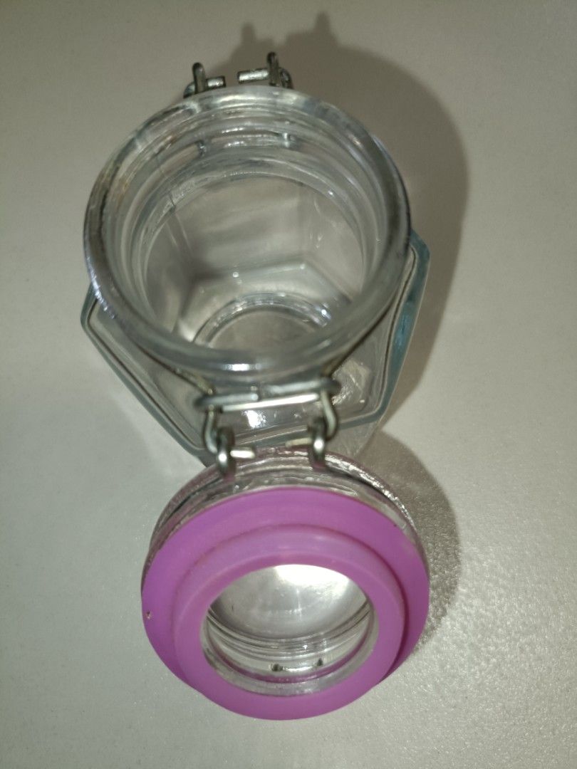 Small Glass Jar with Purple Seal444202193770915841