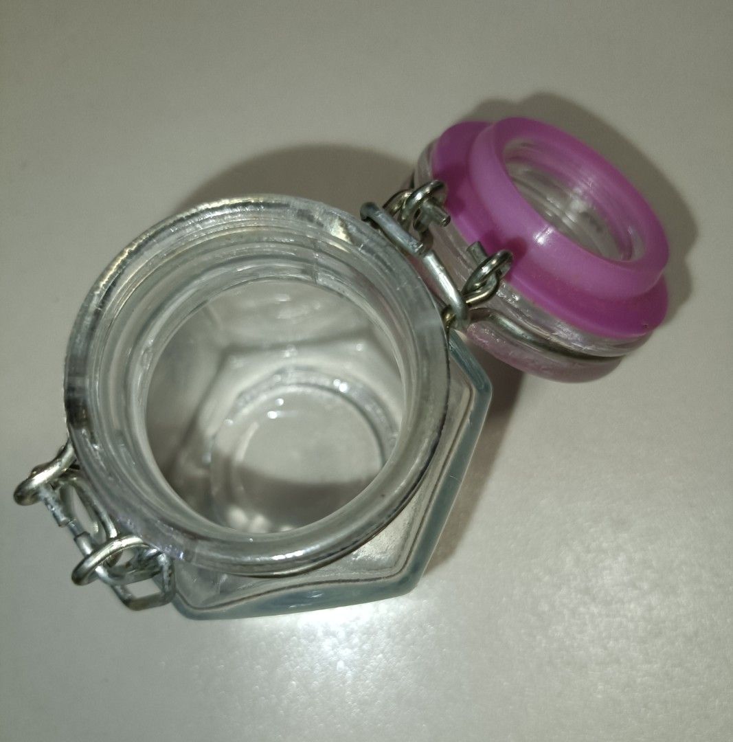 Small Glass Jar with Purple Seal444202193770915844