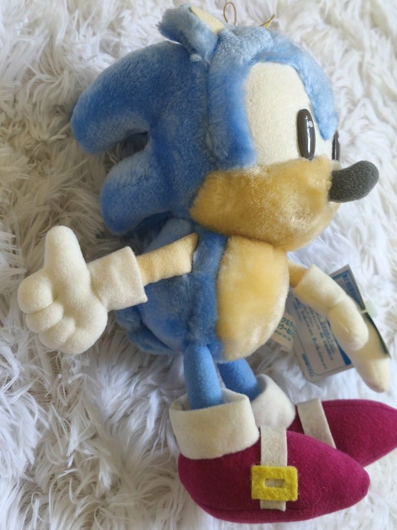 Sonic the Hedgehog Plush Toy 1998 (Category: Plushies & Soft Toys) located in Pasig City. Submitted by 1stop-shop (Listing ID 1429702647, Image 2). Description: 1998 Sega Sonic The Hedgehog Pale Blue Plush Japan New With Tags Rare 8.5-9" tall Not used • Brand new • NO ISSUE ₱3,500.00 ONLY WYS IS WYG AS IS LOCATION : BAMBANG PASIG CITY.