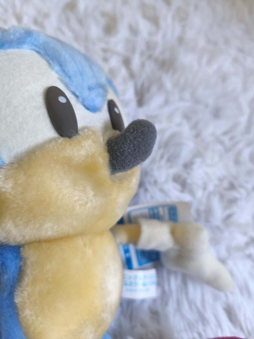 Sonic the Hedgehog Plush Toy 1998 (Category: Plushies & Soft Toys) located in Pasig City. Submitted by 1stop-shop (Listing ID 1429702647, Image 3). Description: 1998 Sega Sonic The Hedgehog Pale Blue Plush Japan New With Tags Rare 8.5-9" tall Not used • Brand new • NO ISSUE ₱3,500.00 ONLY WYS IS WYG AS IS LOCATION : BAMBANG PASIG CITY.