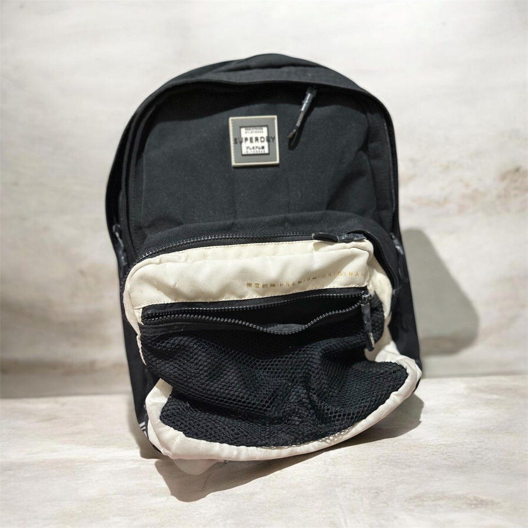 Superdry Hayden Backpack BLACK/WHITE (Category: Backpacks) located in Bulacan. Submitted by thesaltybeagle (Listing ID 1429795816, Image 2). Description: Brand new price: 2,900 pesos ⭐️ many compartments inside ⭐️ has laptop compartment ⭐️ price still negotiable 📍 bulacan / manila (can ship either) 💙 mop: gcash / bdo online 💙 shipping: lalamove Product Details: • Classic Superdry design with logo detailing • 2 main compartments (includes padde