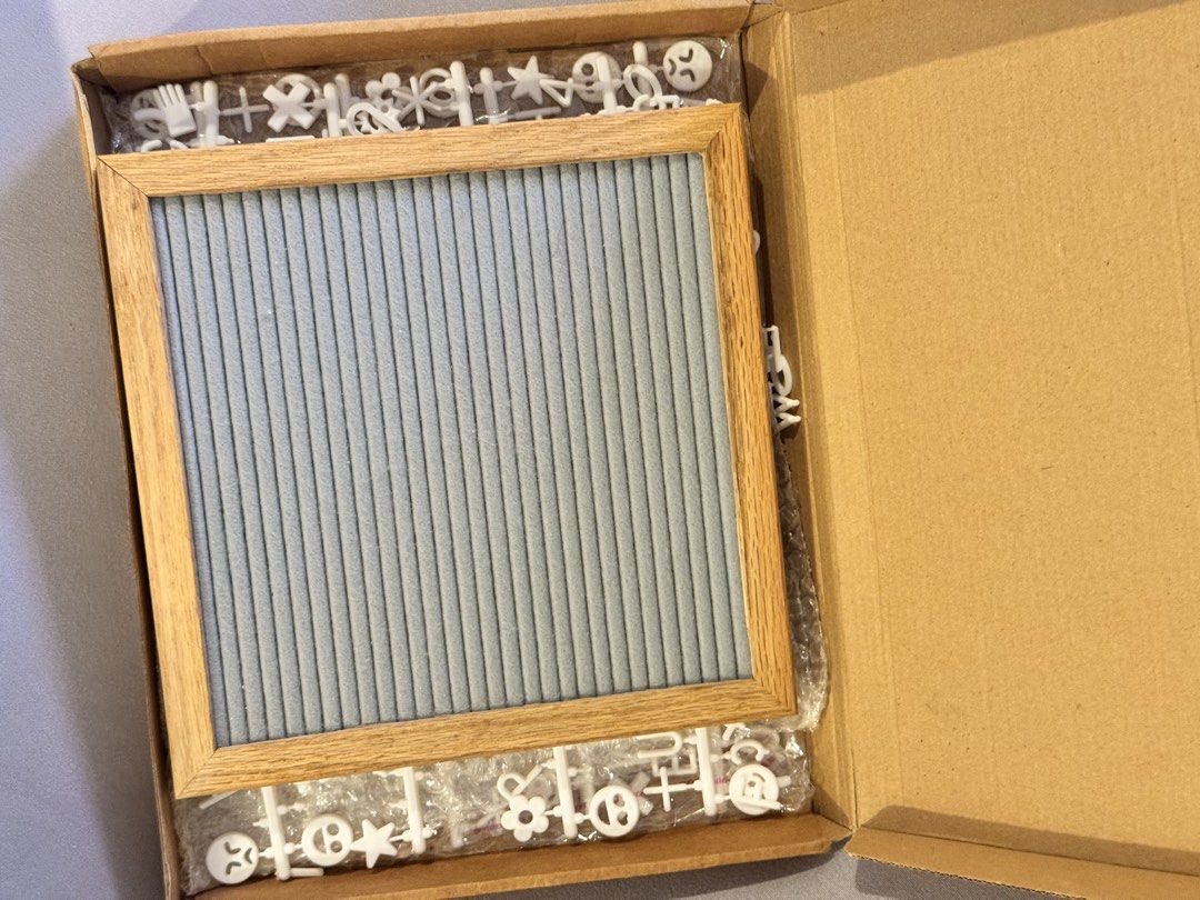 The One-Pager Gray Oak Letter Board (Category: Stationery & School Supplies) located in Antipolo. Submitted by kthrynjd (Listing ID 1429751367, Image 2). Description: The One-Pager Gray Oak Letter Board Good as new Complete.