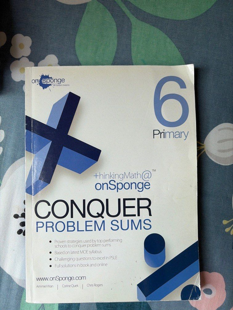 Thinking maths @ onSponge (Category: Textbooks) located in Singapore. Submitted by varnav (Listing ID 1429696174, Image 1). Description: Conquer problem sums- Thinking maths book for primary 6. Brand new for $3.