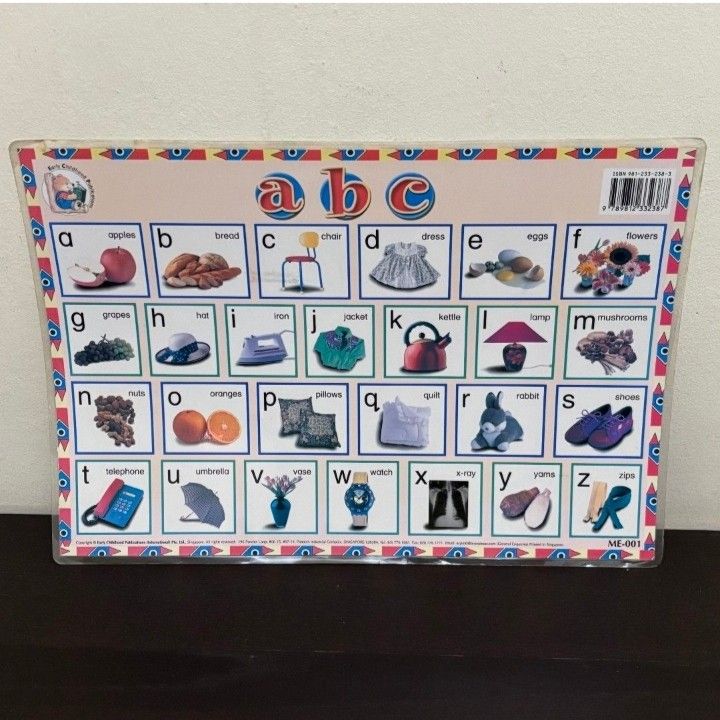 Tracing ABC Alphabet Learning Board Laminated Poster, Furniture & Home ...