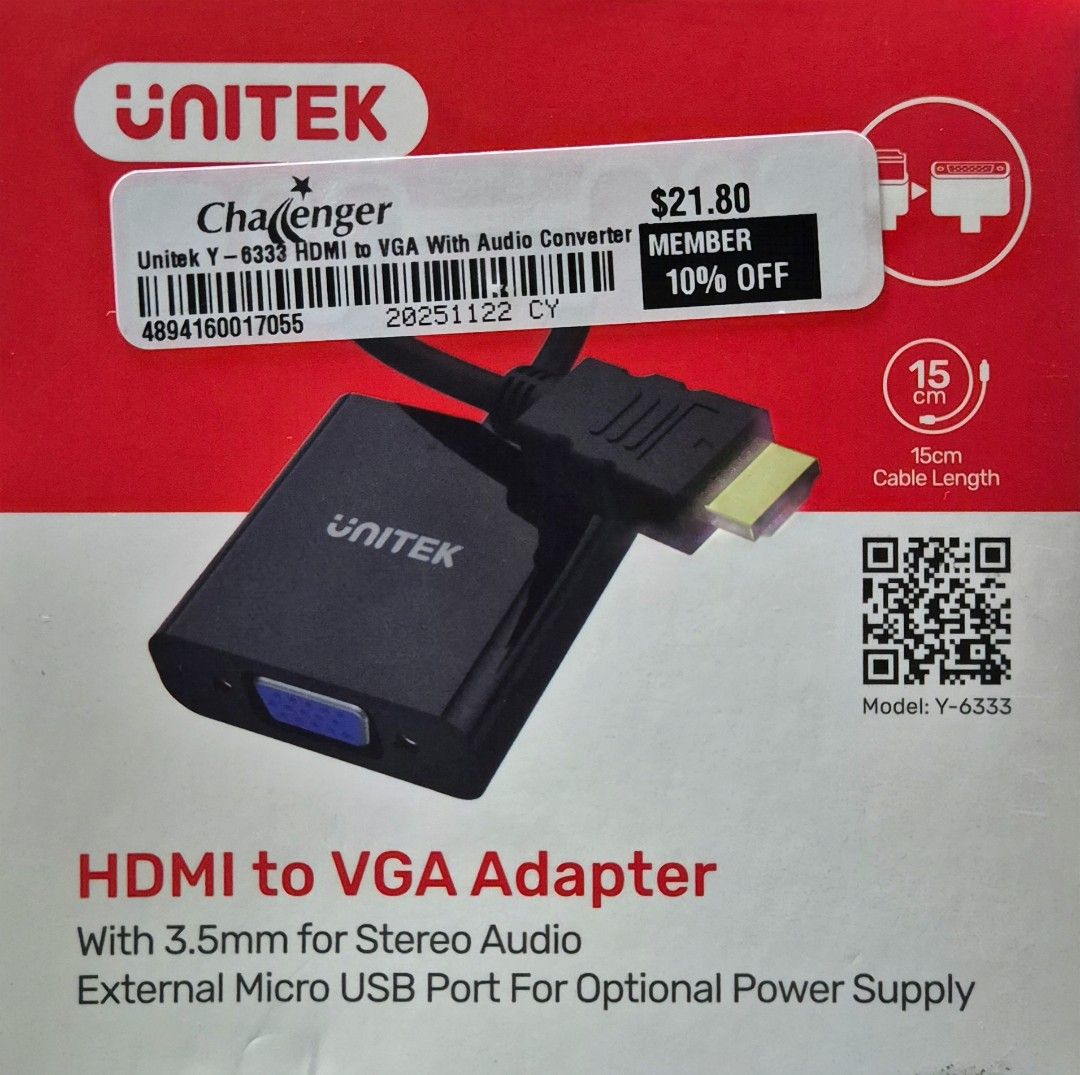 Unitek HDMI to VGA Adapter