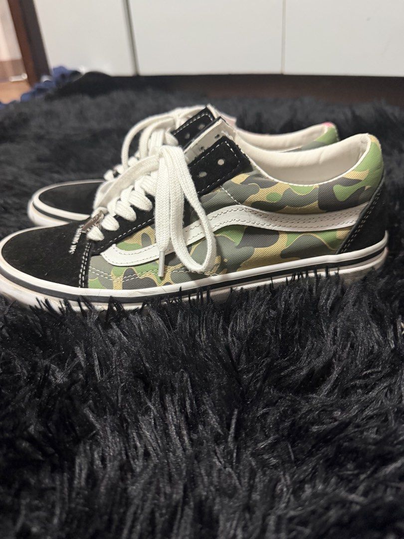 Vans x BAPE Old Skool Camo Sneakers (Category: Sneakers) located in Malasiqui. Submitted by dmfinds (Listing ID 1429691047, Image 2). Description: Need lang konting linis.