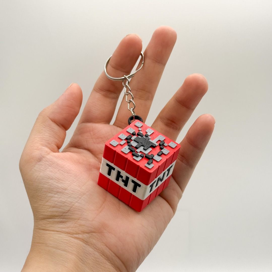 3D Printed Multicolour Keychain DIY Fan Made Collectible Toy (Minecraft ...